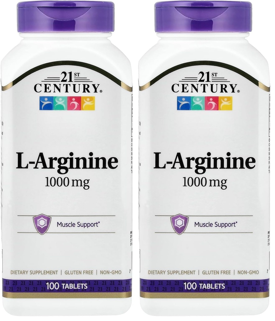 21. Století L- Arginine 1000mg, maximální síla 100 ea (balení po 2)