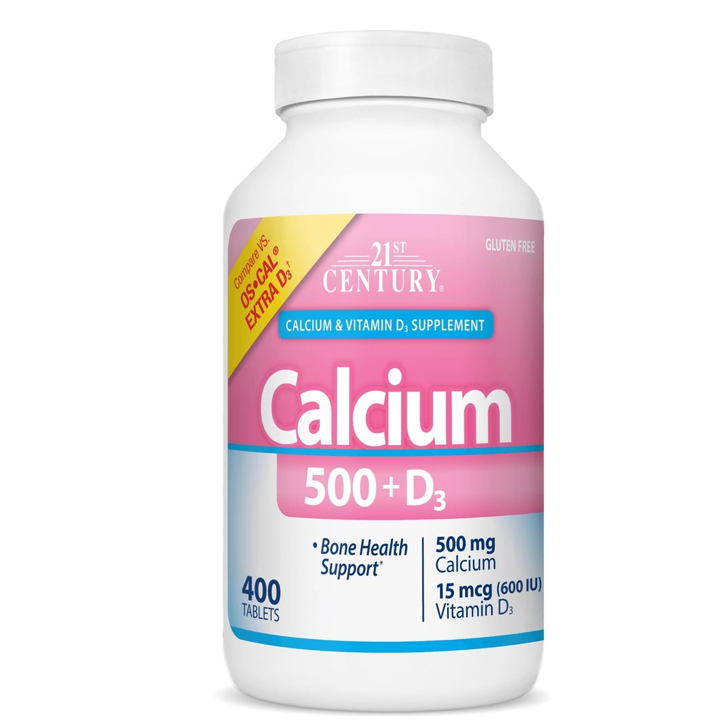 Vitamíny 21. století vápník 500 Plus Extra D Kapsle, 400 Počet