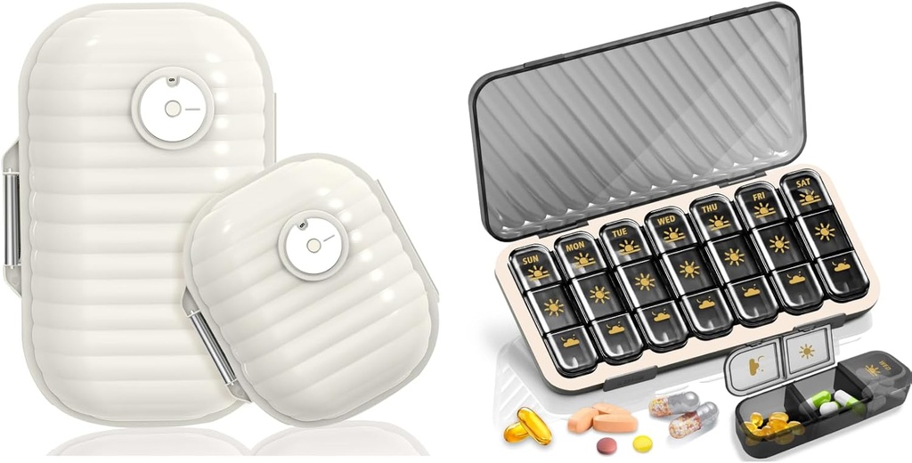 Týdenní Pořadatel pilulek, Travel Pill Pořadatel, Velká Travel Pill Box 7 Day, Am Pm Tři denně Pouzdro s odstranitelnou medicínou Kontejner