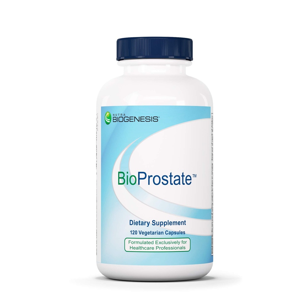 Nutra BioGenesis BioProstate - Saw Palmetto pro muže, Prostate Zdravotní doplňky pro muže, Moření Průtok Podpora dýňovým semenem, Nettle & Pygeum - 120 Veganské kapsle