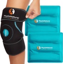 PhysioNatural Ice Pack for Knee Pain Relief, Reuse Gel Ice Wrap for Leg Injuries, Otok, Náhradní operace kolenů, Cold Compress Therapy for Artritis, Meniscus Tear and ACL