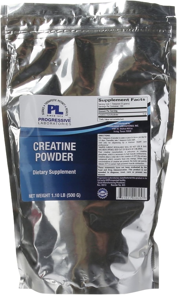 Progresivní Labs Creatine Práškový dodatek, 1.1 Libra