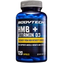 BODYTECH HMB + vitamin D3 - podporuje růst a sílu svalů (120 Zeleninové kapsle)