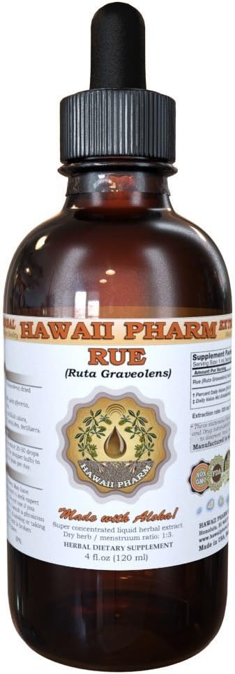 HawaiiPharm Rue (Ruta graveolens) Liquid Extract, tinktura, Bylinný dodatek, Made in USA, 2 fl.oz