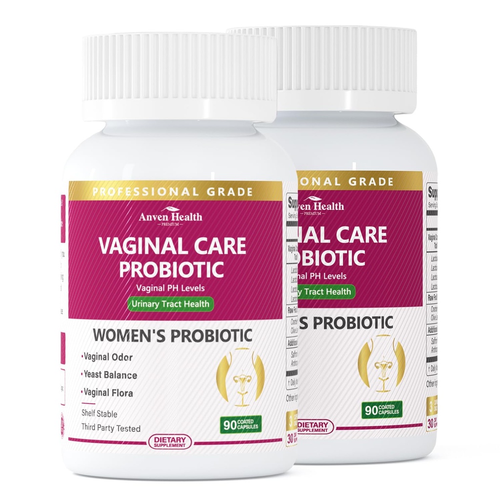 Vaginální probiotika pro ženy Rovnováha pH s prebiotiky - 60 miliard Womens Probiotika pro Vaginální Flora, zápach, kvasinky a stravitelné zdraví se Saffron, Cranberry, Vegan & Non- GMO 124; 180 Caps