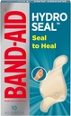 BAND- AID Brand Hydro Seal Adhesive Vodotěsné obvazy, Hydrokoloidní gel Patch pro první pomoc, Rychlejší hojení pro menší blokátory, Dělené a škrabky, 10 Počet