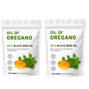 2 balení olej Oregano Softgels, 2 v 1 olej Oregano s černým semenným olejem 200mg, gluten zdarma