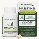 BiOptimizéry MassZymes - Kompletní doplněk stravy Enzymy pro Gut Zdraví - Nadýmání Relief pro muže a ženy - Lipáza Amylase Bromelain Digestivní Enzymy (30 Kapsle)