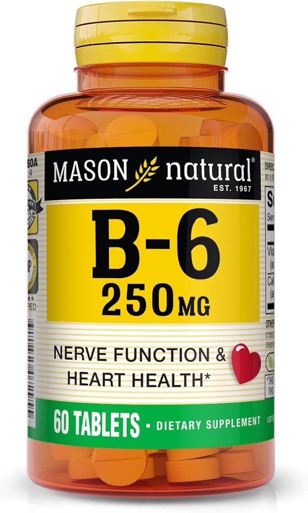 MASON NATURAL Vitamin B- 6 250mg 60 TABS