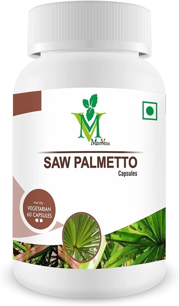 Saw Palmetto Extract Kapsle 800mg Capsle 124; dodatek stravy pro růst vlasů 124; Podporuje Prostate Health & Urinary Health Good & Natural -60 Veg Kapsle