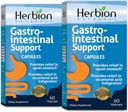 HERBION Naturals Gastrointestinální podpora Bylinné mísení pro upset Somech Relief, Gastrointestinální zdraví a funkce, příležitostné kyselé požití, Zdravá střevní Flora, 60 Vegicaps - Balení 2