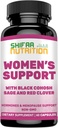SHIFAA NUTRITION Hormony Balance & Menopauza Doplňky pro ženy, Menopauza Relief - Podpora pro návaly horka, Mood Swings w / Black Cohosh & Red Clover Halol Vitamíny, 30 Služeb