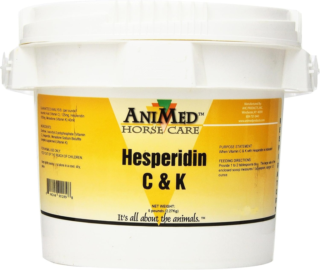 AniMed Vitamin C a K s Hesperidin dodatek pro koně, 5-Pound