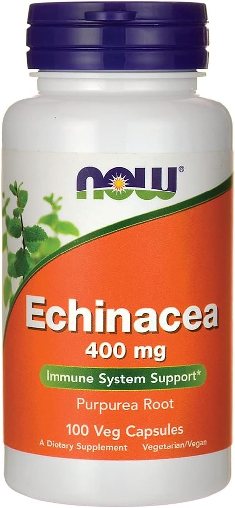 Nyní potraviny Echinacea Root Purpurea 400 mg 100 Caps