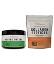 Live Conscious Beyond Green & Collagen Peptides Peach Mango 124; Houba Káva Alternative Nízký kofein + vlasy, kůže, hřebík, a společné podpory