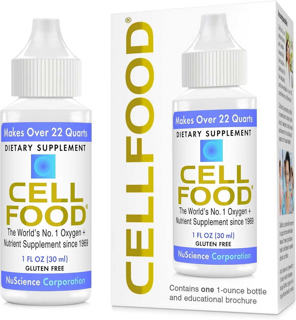 Cellfood Oxygen Boost - 1 fl oz, 2 Pack - Liquid Oxygen dodatek - gluten zdarma, Cert. Kosher
