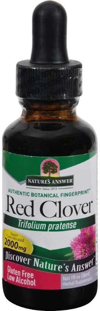 Odpověď přírody Red Clover Flowing Tops, 1-Fluid Ounces current 124; Natural Mood Support current 124; Hormonová rovnováha pro ženy current 124; Menopauzální podpora