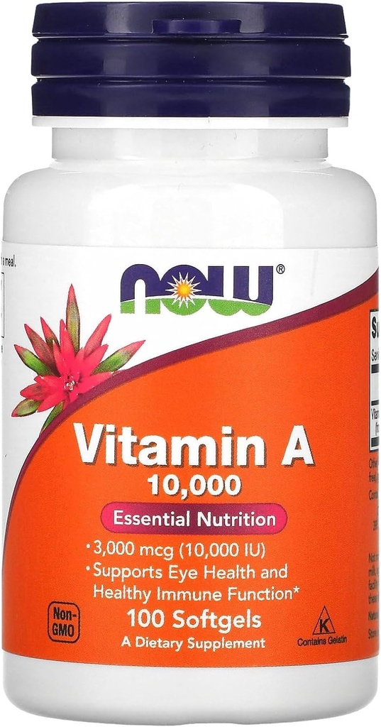 Nyní potraviny Vitamin A 10 000 IU 100 Sgels