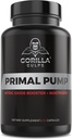 Gorila Gulps - Primal Pump Nitric Oxide Doplněk Nootropic 1500mg Nitrosigine L Arginin & Beet Root for Muscle Growth, Pumps, Blood Flow, Energy & Focus - Max Strength Pre Workout N.O. Booster
