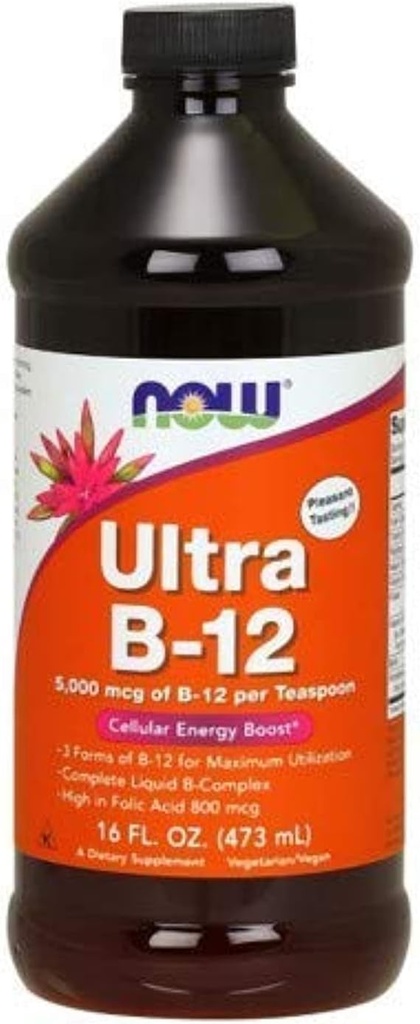 Nyní Foods - Ultra B-12 Tekuté Cellular Energy Boost 5000 mcg. - 16 oz. (2-Pack)