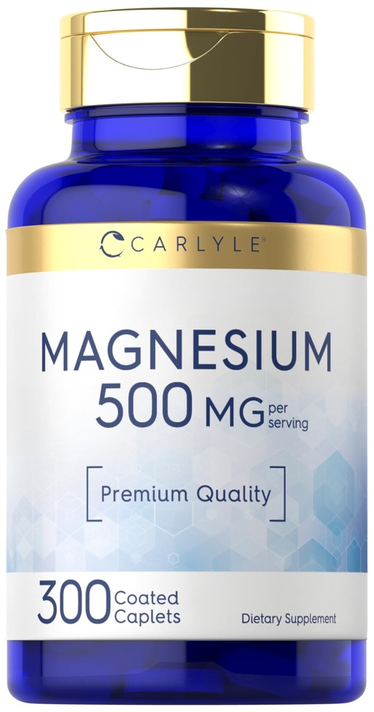 Carlyle Magnesium 500mg 500mg PHARMAN 124; 300 potažených kapslí PHARMAN 124; Vegetarian, Non-GMO, a gluten zdarma dodatek