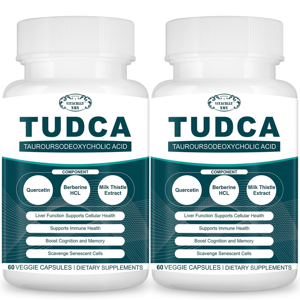 2200MG TUDCA Játra doplňky - Bile Soli doplněk Komplex pro jaterní detox & cleanse, žlučník čištění, trávicí zdraví 120 Kapsle