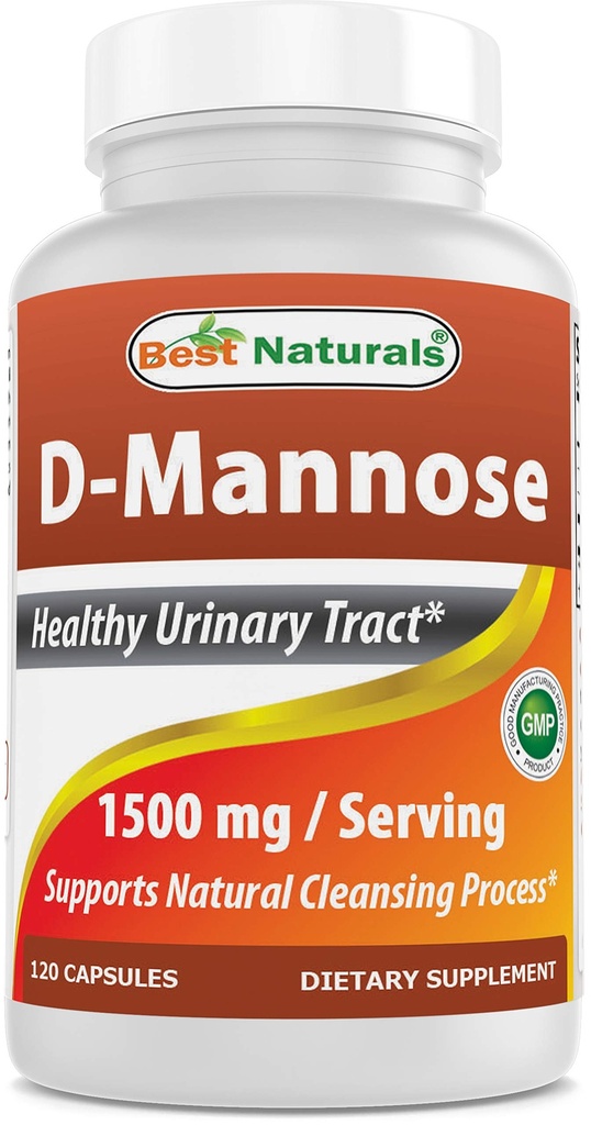 Nejlepší Naturals D- Mannose Kapsle - Močový Trakt Čistící dodatek 1500mg / Serving - 120 Počet