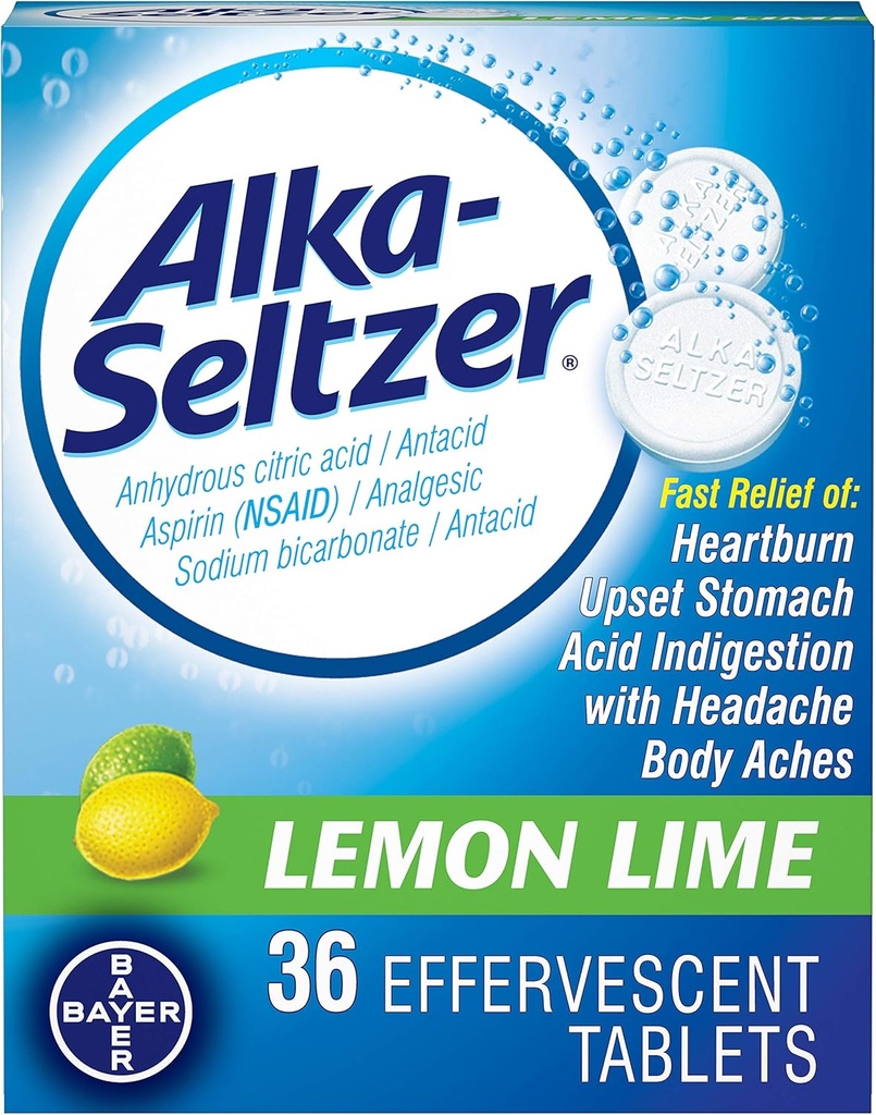 Alka- Seltzer Lemon Lime 36 Effervescent Tablety (Balení po 2)