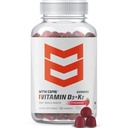 MTN OPS Vitamin D3 K2 Gummie, 5000 IU Vitamin D3 a Vitamin K2 MK7, Přirozeně Gluten- Free s přírodní jahodovou příchutí, 60 Soft-Chew Gummies, 60 Servings per Container