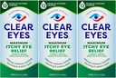 Čisté oči Maximum Itchy Eye Relief Oční kapky, 0.5 Fl Oz (balení po 3)
