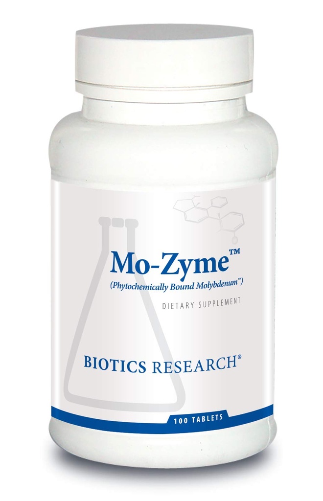 Biotika Výzkum Mo- Zyme Molybdenum 50 mikrogramů, Podpora jater, Detoxifikace, Esenciální prvek stopy, Zdravý metabolismus, Antioxidační podpora 100 tablet