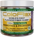 Organic Flaxseed Fiber + Probiotické gumové 124; Zácpa Relief & Regularita bez křeče pro dospělé, rozpustné a nerozpustné trojsložkové-Vláknité gumy - 30 Slunečnice