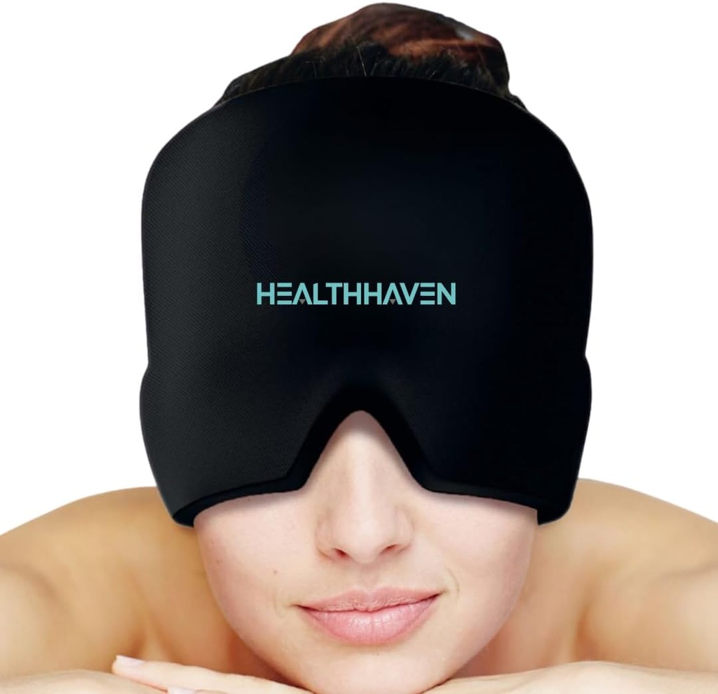 360 ° Migréna Bolest hlavy Relief Cap, Chlazení Gel klobouk Obal hlavy pro migrénu, Napětí, Stres a kocovina, teplá a studená terapie, Soothing bolest hlavy klobouk