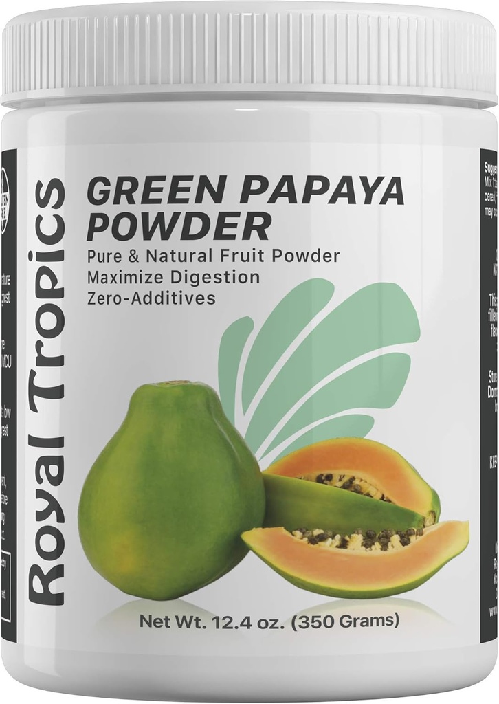Royal Tropics Green Papaya Powder. Enzymy pro podporu trávení.