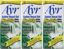 Ayr Saline Nasal Gel No-Drip Sinus Spray, 0, 75 Fl Oz (balení po 3)