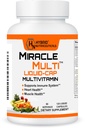 MiracleMulti Liquid Multivitamin Kapsle pro muže a ženy - Kompletní All Food Blend Daily Vitamin & Mineral Dodatek s CoQ10, B12, 42 Superfood Enzyme - 120 Softgels