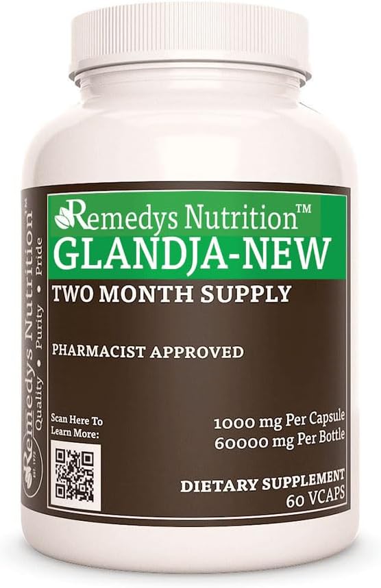 Remedy 's nutrition GlandJa- New Ibrahim 124; 1000 mg, 60 Vegan Kapsle Proprietal Bylinné dietní dodatek