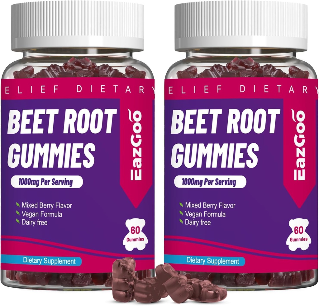 Řepa kořenová žvejkačky, řepa kořenová měkká Chews with Beetroot, Grape Seed Extract & Beet kořenový prášek, Vegan, Non- GMO, 120 Počet