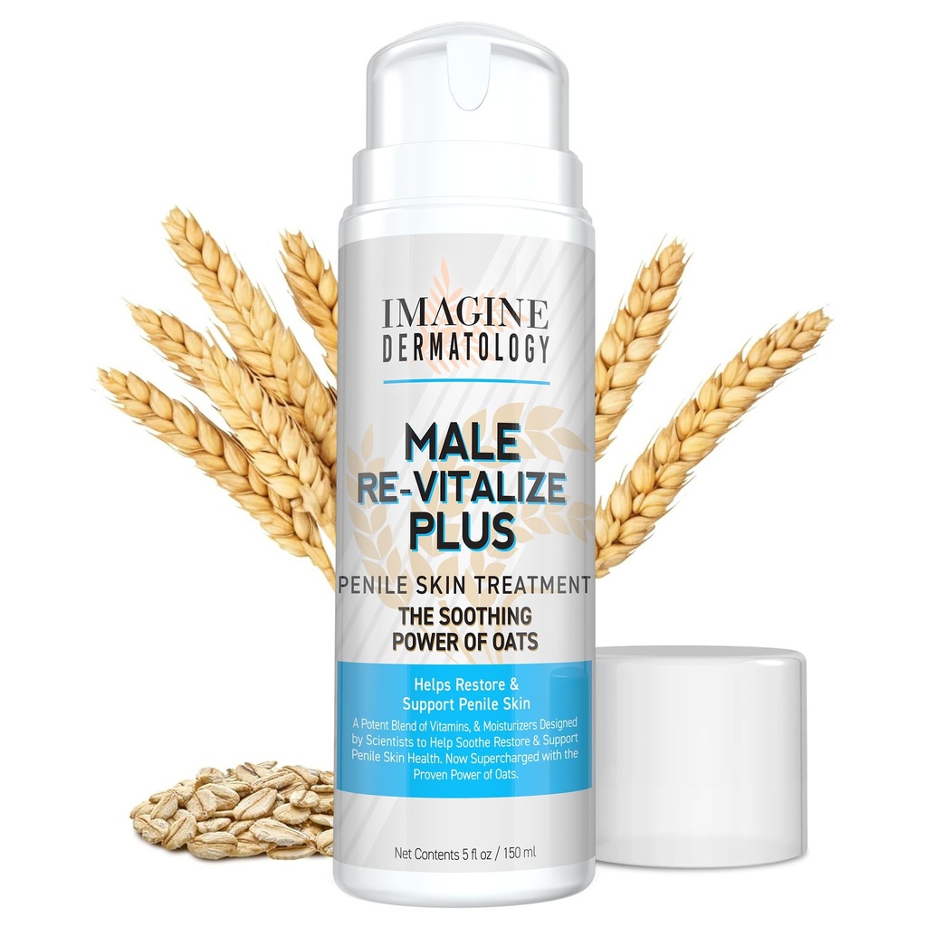 Mužské Re- Vitalizace PLUS - Oves Penile Zdravotní krém pro muže - Relieve, Obnovit a podpora kůže - Moisturizer Penile Lotion - Velká hodnota Velikost (5fl oz / 150ml)