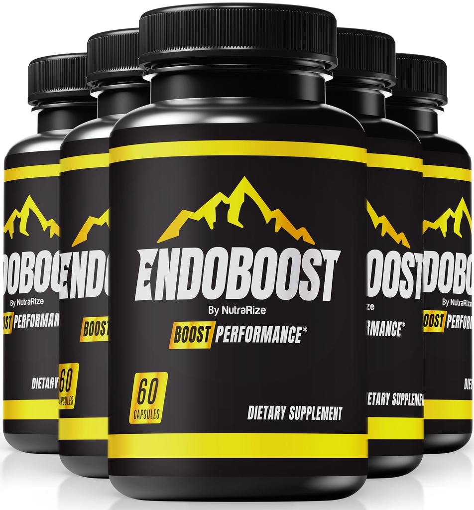 NutraRize (Balení 5 Endoboost pro muže - (Oficiální) Endoboost Výkon, Doplňky, Kapsle, Endoboost Recenze pro Mens Zdravotní pilulky Pro Advanced Formule (300 Kapsle)