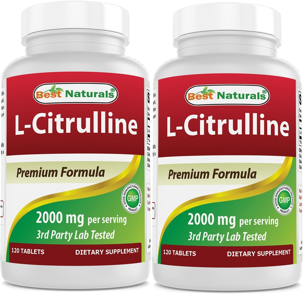 Nejlepší Naturals L- Citrulline 2000mg / Serving - Non- GMO - Gluten Free - 120 Tablet (120 Počet balení po 2)