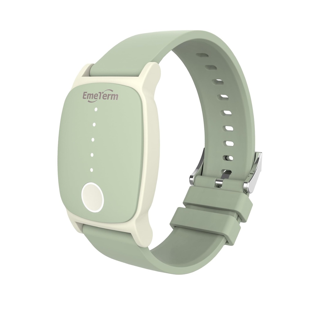 EmeTerm Explore FDA- Cleared Anti- Nausea náramkový pás IP67 vodotěsné ráno Motion Nemoci Relief Band Recharible Classic Strap Design Drug Free Non- ospalost Bez vedlejších účinků Mint Green