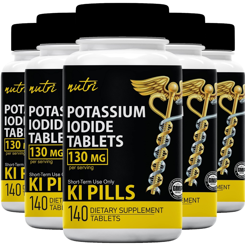Iodidové tablety (balení po 5) 130mg - 700 tablet 10 / 2032 - YODO Naciente - KI pilulky - Yoduro de Potasio