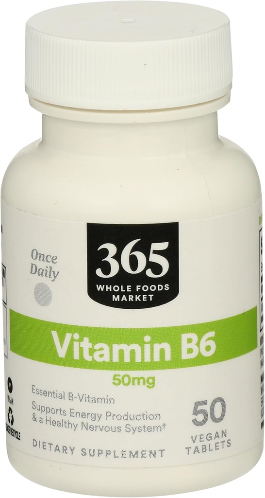 365 Podle celého trhu potravin, Vitamin B6 50Mg, 50 Počet
