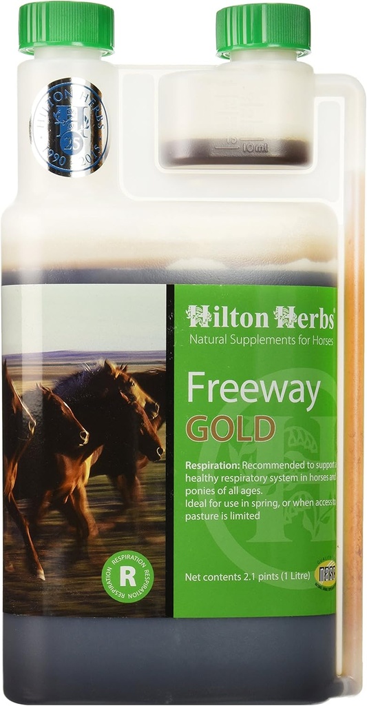 Hilton Byliny Freeway Gold Liquid Respiration Dodatek pro koně, 2.1pt láhev