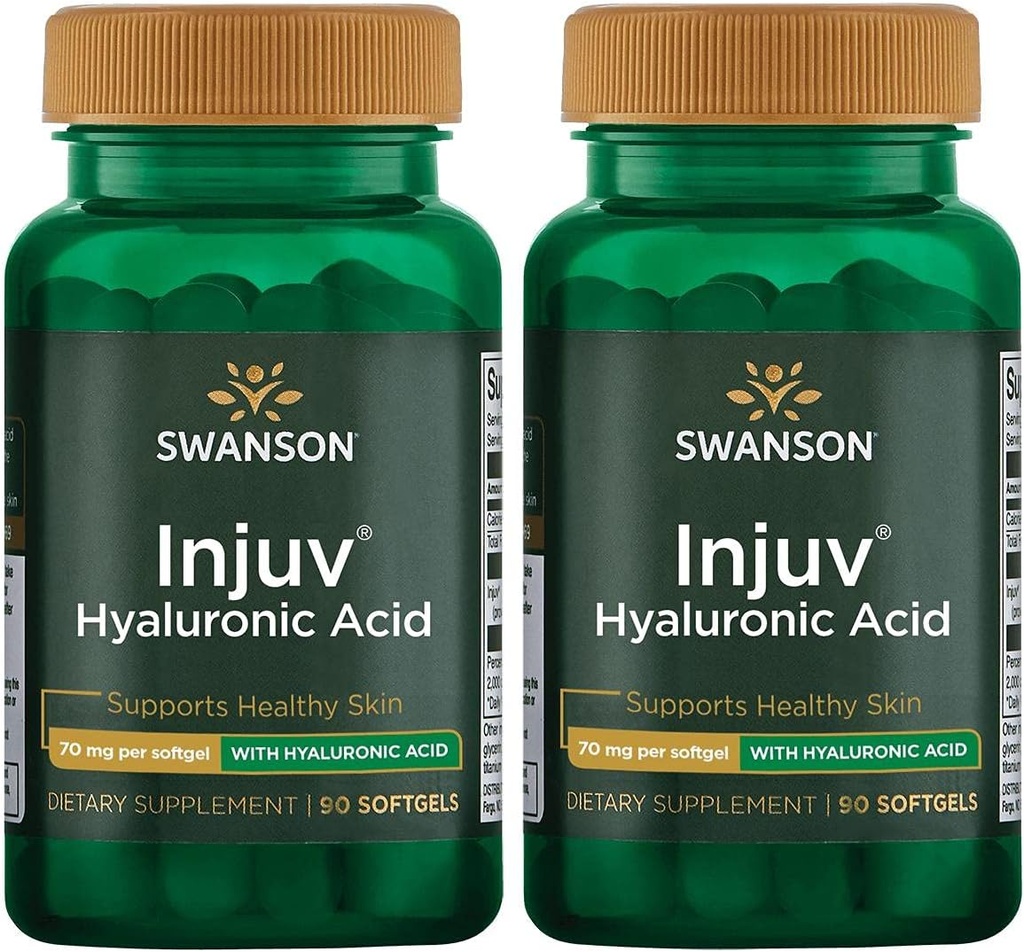 Swanson Injuv - Podporuje přírodní pokožku vlhkost - (90 Softgels, 140mg každý) 2 balení