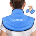 Ice Pack for Neck and Raunder Pain Relief, Neck Ice Pack Wrap Gel opakovaně použitelné Hot Cold Compress Terapie Horní zadní velký led Pack for Injuries, Otok, cervikální chirurgie, Sprain