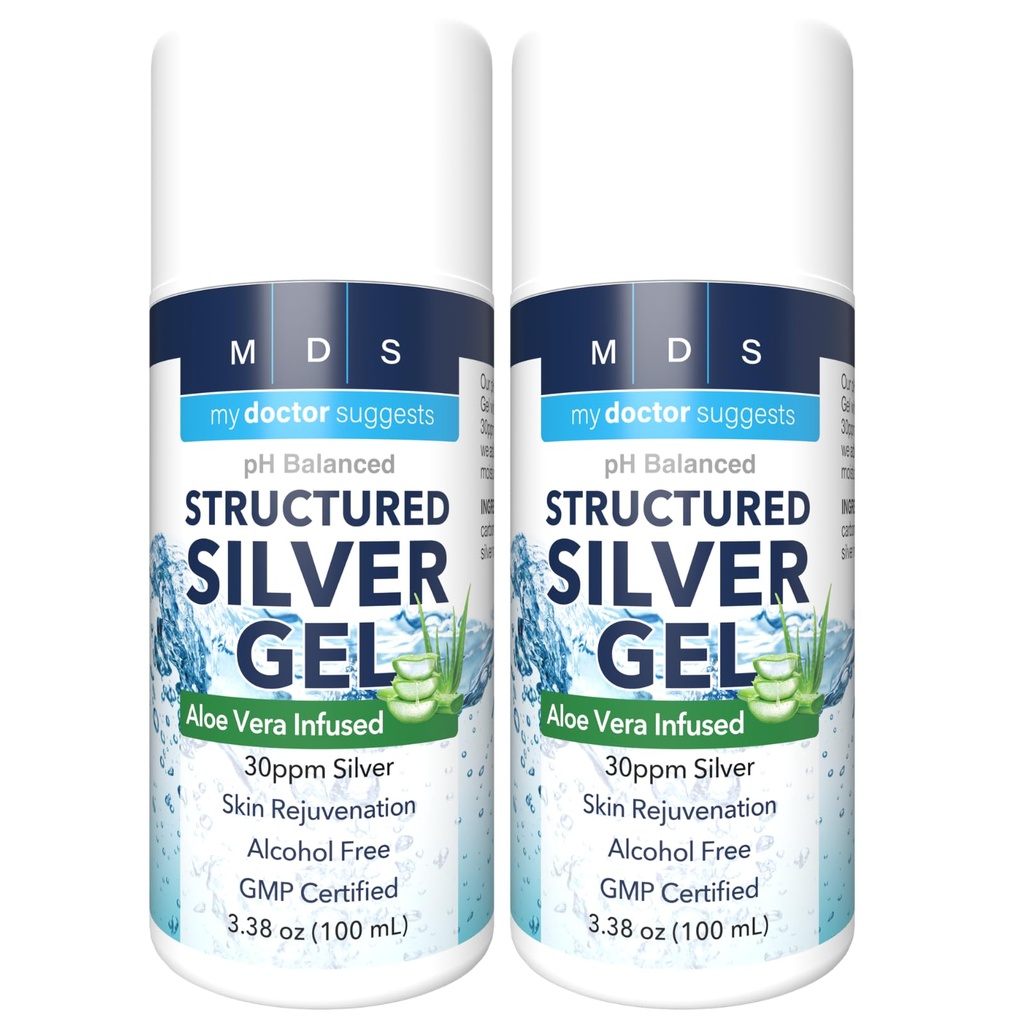 Stříbrný koloidní gel s Aloe Vera, 3.38 oz (balení po 2)