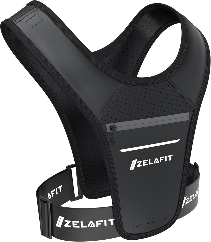 ZelaFit ™ Běžící vesta pro ženy a muže Běžící držák telefonu - ideální pro běžecké zařízení, Běžecké příslušenství, Běžící Essentials - Lehké držák na držák na telefon (černý)