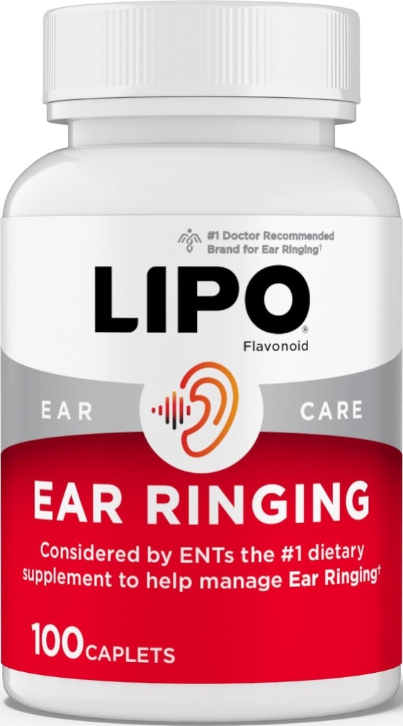 Lipo- Flavonoid Plus Tinnitus Relief - Doctor- Doporučeno pro vyzvánění uší - Klinicky - Proven Lemon Bioflavonoid Complex s Vitamíny C, B1, B2, B6, B12, & vápník - 100 Caplet